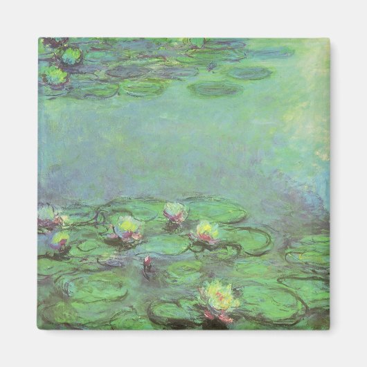 Wasserlilien von Claude Monet, Vintager Impression Magnet (Vorne)