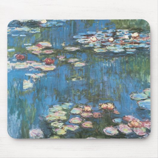 Wasserlilien von Claude Monet, Vintager Impression Mousepad (Vorne)