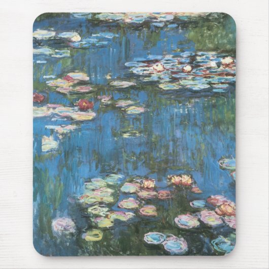 Wasserlilien von Claude Monet, Vintager Impression Mousepad (Vorne)