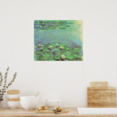 Wasserlilien von Claude Monet, Vintager Impression Poster (Küche)
