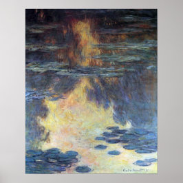 Wasserlilien von Claude Monet, Vintager Impression Poster