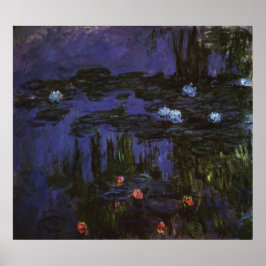 Wasserlilien von Claude Monet, Vintager Impression Poster