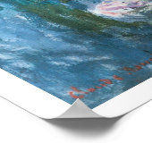 Wasserlilien von Claude Monet, Vintager Impression Poster (Ecke)