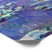 Wasserlilien von Claude Monet, Vintager Impression Poster (Ecke)