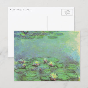 Wasserlilien von Claude Monet, Vintager Impression Postkarte