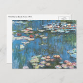 Wasserlilien von Claude Monet, Vintager Impression Postkarte (Vorne/Hinten)