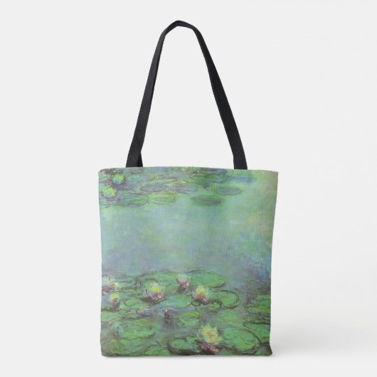 Wasserlilien von Claude Monet, Vintager Impression Tasche (Rückseite)