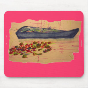 Wasserlilien zerrissen Skizze Mousepad