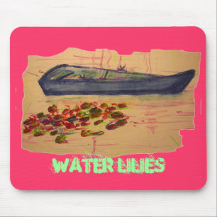 Wasserlilien zerrissene Skizze Mousepad