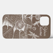 Wasserlilienbraun Case-Mate iPhone Hülle (Rückseite (Horizontal))