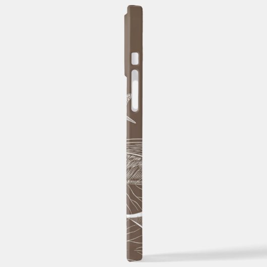 Wasserlilienbraun iPhone Hülle (Linke Seite)