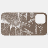 Wasserlilienbraun iPhone Hülle (Hinten horizontal)