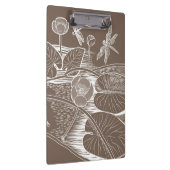 Wasserlilienbraun Klemmbrett (Rechts)