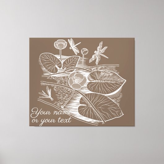 Wasserlilienbraun Leinwanddruck (Vorderseite)