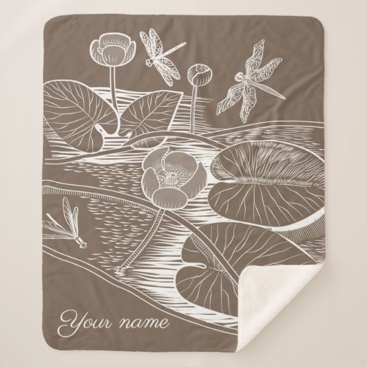 Wasserlilienbraun Sherpadecke (Vorderseite)