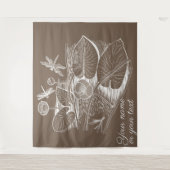 Wasserlilienbraun Wandteppich (Vorderseite)