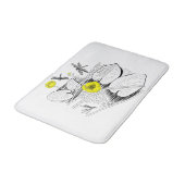 Wasserliliengravur Badematte (Schrägansicht)