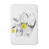 Wasserliliengravur Badematte (Vorderseite Vertikal)