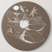 Wasserliliengravur Button (Vorderseite)