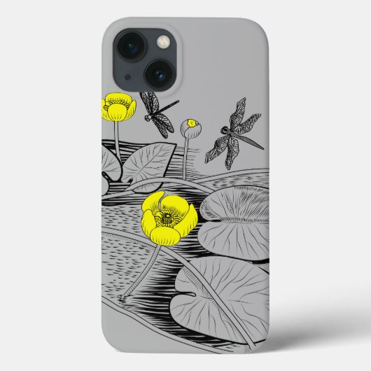 Wasserliliengravur Case-Mate iPhone Hülle (Rückseite)