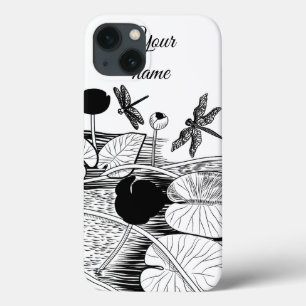 Wasserliliengravur iPhone 13 Hülle