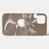 Wasserliliengravur Case-Mate iPhone Hülle (Rückseite (Horizontal))