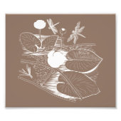 Wasserliliengravur Fotodruck (Vorne)