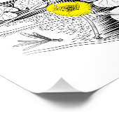 Wasserliliengravur Fotodruck (Ecke)