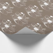 Wasserliliengravur Geschenkpapier (Ecke)