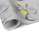 Wasserliliengravur Geschenkpapier (Rolleneckpunkt)