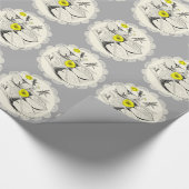 Wasserliliengravur Geschenkpapier (Ecke)