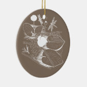 Wasserliliengravur Keramik Ornament (Rechts)