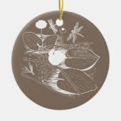 Wasserliliengravur Keramik Ornament (Vorne)