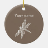 Wasserliliengravur Keramik Ornament (Hinten)