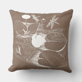 Wasserliliengravur Kissen