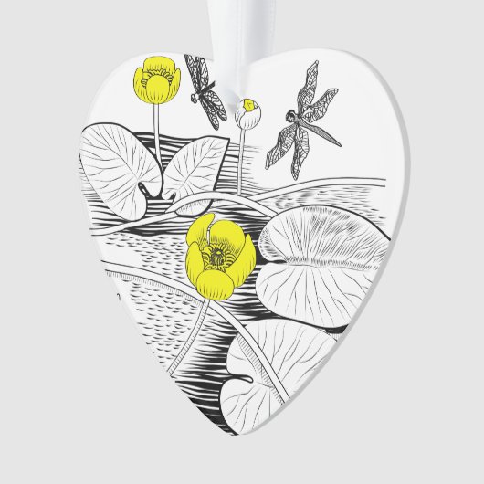 Wasserliliengravur Ornament (Vorderseite)