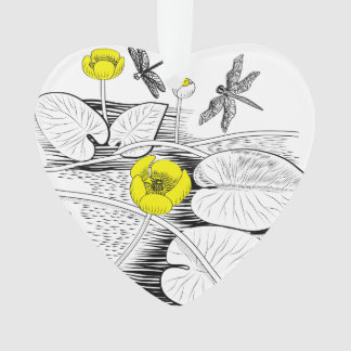 Wasserliliengravur Ornament