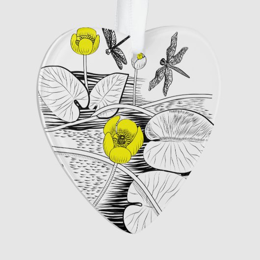 Wasserliliengravur Ornament (Vorderseite)