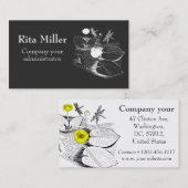 Wasserliliengravur Visitenkarte (Vorne/Hinten)