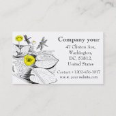 Wasserliliengravur Visitenkarte (Rückseite)