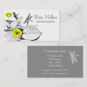 Wasserliliengravur Visitenkarte (Vorne/Hinten)