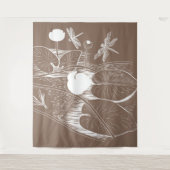 Wasserliliengravur Wandteppich (Vorderseite)