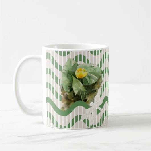 Wasserlilienmuster Kaffeetasse (Links)