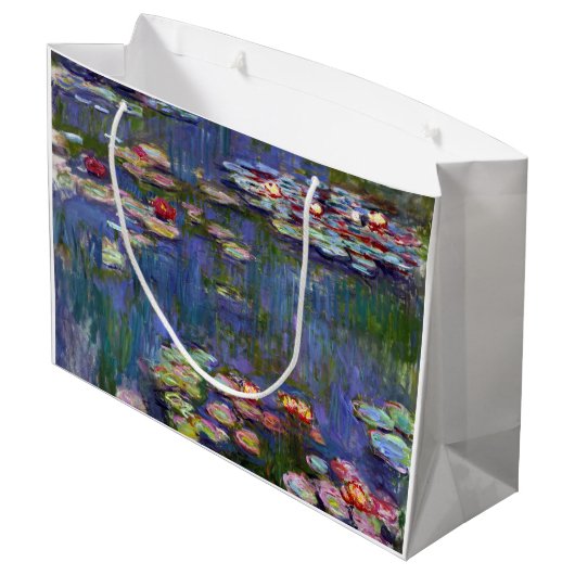 Wasserliliensee, Monet Große Geschenktüte (Rückseite Schrägansicht)