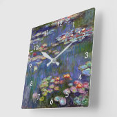 Wasserliliensee, Monet Quadratische Wanduhr (Winkel)