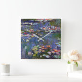 Wasserliliensee, Monet Quadratische Wanduhr (Zuhause)