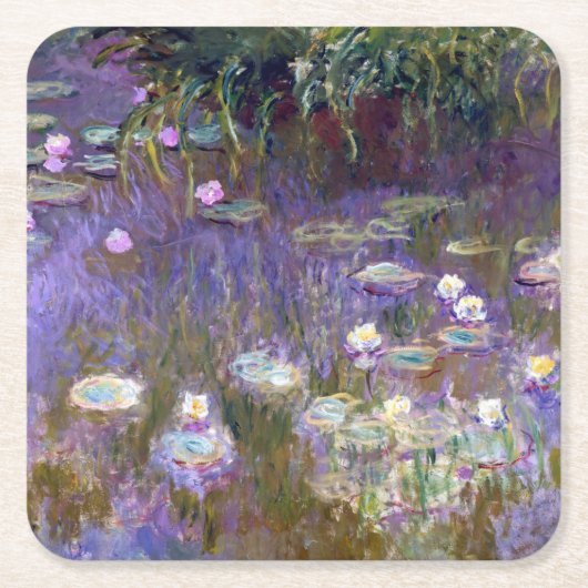 Wasserliliensee, Monet Rechteckiger Pappuntersetzer (Vorderseite)
