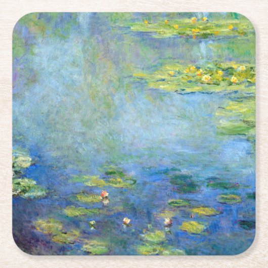Wasserliliensee, Monet Rechteckiger Pappuntersetzer (Vorderseite)