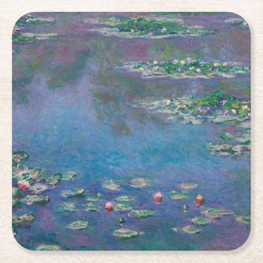 Wasserliliensee, Monet Rechteckiger Pappuntersetzer (Vorderseite)