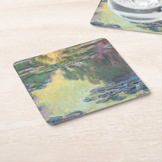 Wasserliliensee, Monet Rechteckiger Pappuntersetzer (angewinkelt)